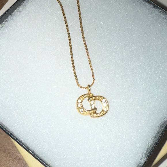 Vintage Christian Dior CD Pendant Necklace - Picture 2 of 4